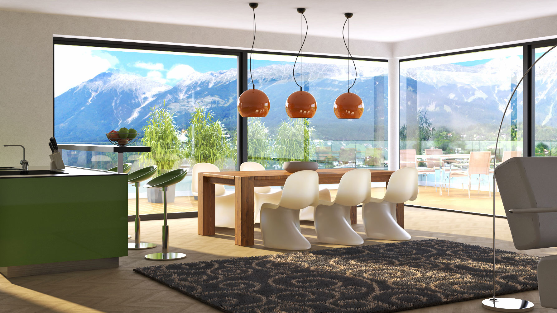 Visualisierung Wohnzimmer DG