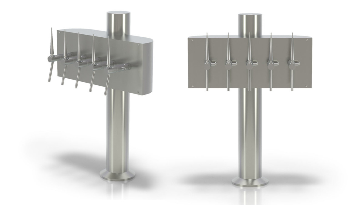 Schankbalken Edelstahl