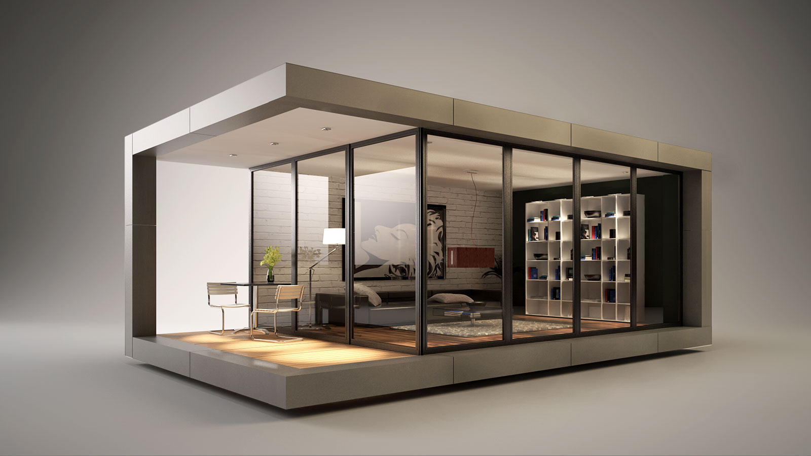 Living Box Unit Living Box - diviz 3D Visualisierung Daniel Dimai